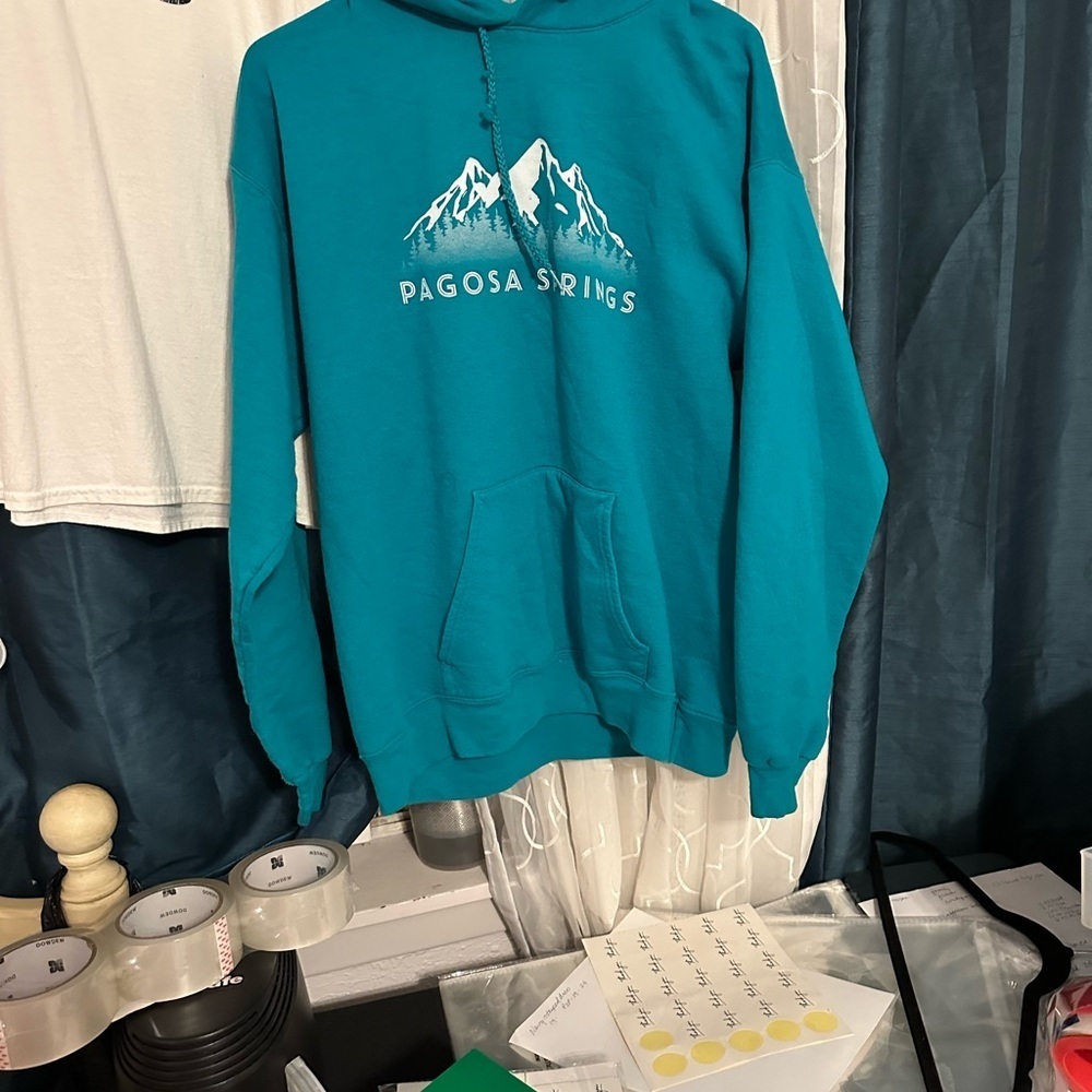 Hanes Teal Pagosa Springs Men's Hoodie